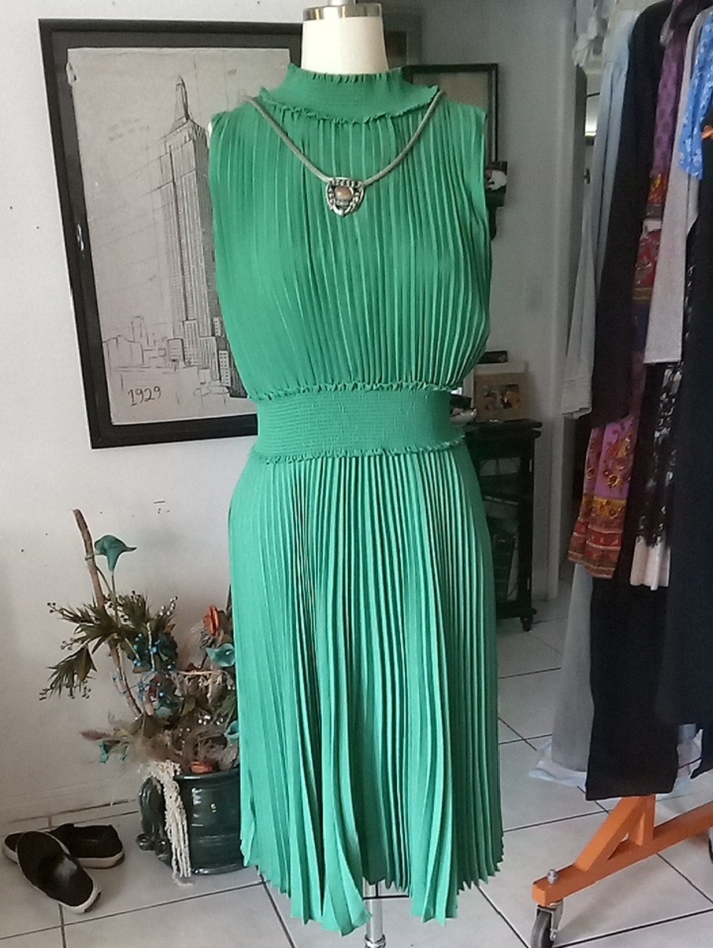 Nanette Lepore Vibrant Green Midi Dress